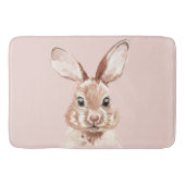 Modern Beauty Pastel Pink Waterverf Bunny Lovely Badmat (Voorkant)