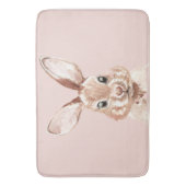 Modern Beauty Pastel Pink Waterverf Bunny Lovely Badmat (Voorkant Verticaal)