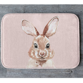 Modern Beauty Pastel Pink Waterverf Bunny Lovely Badmat