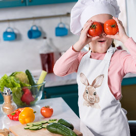 Modern Beauty Pastel Pink Waterverf Bunny Lovely Kinder Schort