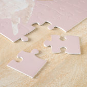 Modern Beauty Pastel Pink Waterverf Bunny Lovely Legpuzzel (Zijkant)