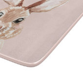 Modern Beauty Pastel Pink Waterverf Bunny Lovely Snijplank (Hoek)
