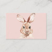 Modern Beauty Pastel Pink Waterverf Bunny Lovely Visitekaartje (Voorkant)