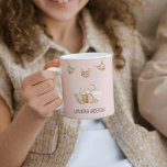 Modern Beauty Pastel Roze Kind Naam Koffiemok<br><div class="desc">Modern Beauty Pastel Roze Kind Naam</div>