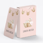 Modern Beauty Pastel Roze Kind Naam Pokerkaarten