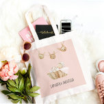 Modern Beauty Pastel Roze Kind Naam Tote Bag<br><div class="desc">Modern Beauty Pastel Roze Kind Naam</div>