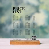 Modern Beauty Prijs Lijst Menu Small Business Acryl Bord (Neutraal)