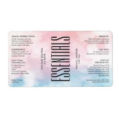 Modern Beauty Roze Blauw Cloud Ingrediënten Produc Etiket (Voorkant)