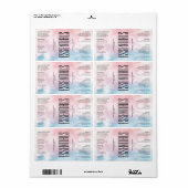 Modern Beauty Roze Blauw Cloud Ingrediënten Produc Etiket (Full Sheet)