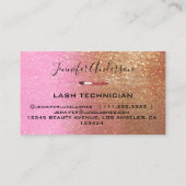 Modern Beauty Salon Glitter Gold Pink Visitekaartje (Achterkant)