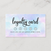 Modern Beauty Salon Loyalty Kaart met Logo Visitekaartje (Voorkant)
