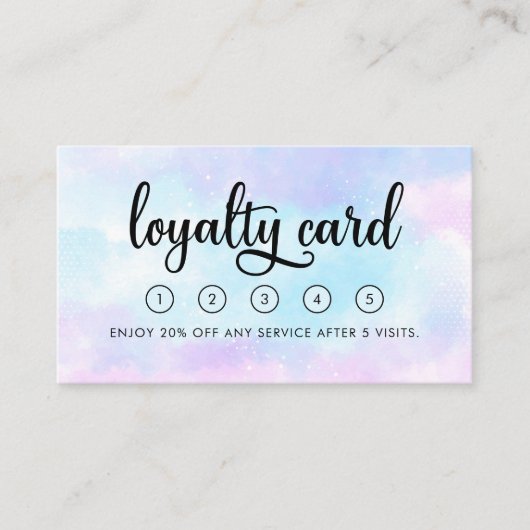 Modern Beauty Salon Loyalty Kaart met Logo Visitekaartje (Voorkant)