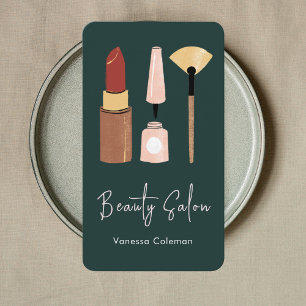 Modern Beauty Salon Minimal QR Code Visitekaartje