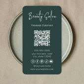 Modern Beauty Salon Minimal QR Code Visitekaartje