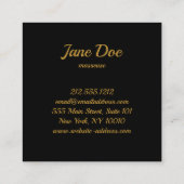 Modern Beauty Salon Roze Waterverf Lotus Flower Vierkante Visitekaartje (Achterkant)