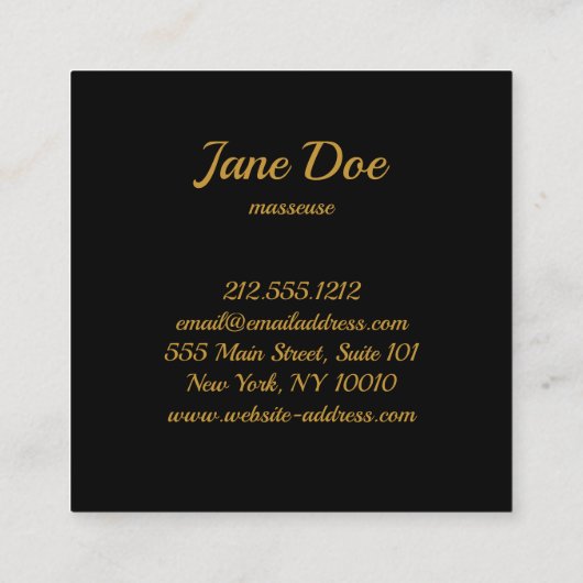 Modern Beauty Salon Roze Waterverf Lotus Flower Vierkante Visitekaartje (Achterkant)