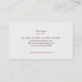 Modern Beauty Salon & Spa Faux Gold Coral Pink Visitekaartje (Achterkant)