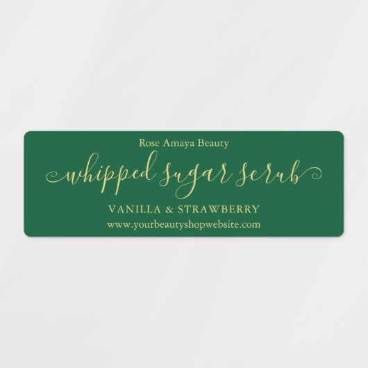 Modern Beauty Spa Candle Green Product Label (Design 1)