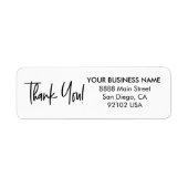 Modern bedankscript Zakelijk retouradres Etiket (Voorkant)