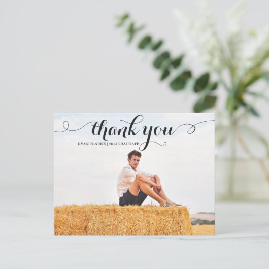 MODERN BEDANKT AFSTUDEREN POST KAART (Staand voorkant)