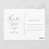 Modern - Bedankt Briefkaarten voor aangepaste brui (Achterkant)