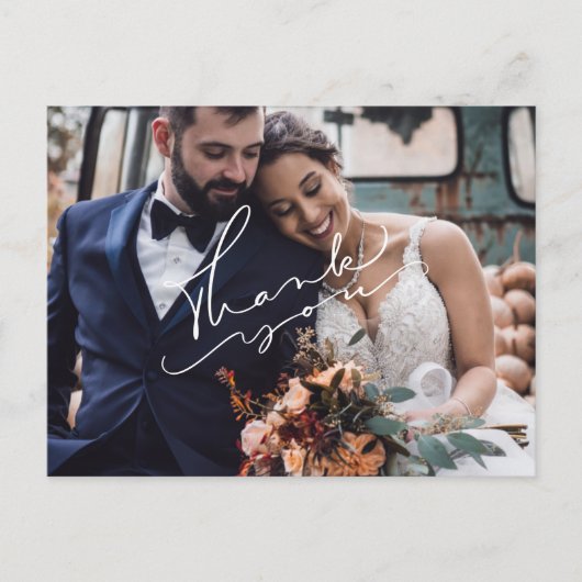 Modern - Bedankt Briefkaarten voor aangepaste brui (Voorkant)