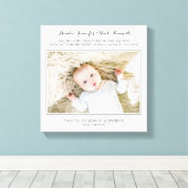 Modern Bedankt dat je mijn peetouders bent Foto Canvas Afdruk (Insitu (Houten vloer))