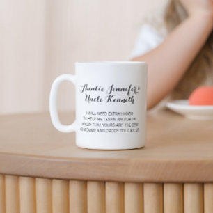 Modern bedankt dat je mijn peetouders bent koffiemok