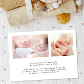 Modern Bedankt Foto geboorteaankondiging