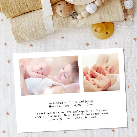 Modern Bedankt Foto geboorteaankondiging