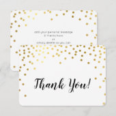 MODERN BEDANKT Glamoureuze Chic Gouden confetti Sp (Voorkant / Achterkant)