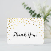 MODERN BEDANKT Glamoureuze Chic Gouden confetti Sp (Staand voorkant)