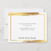 MODERN BEDANKT luxe chique gouden penseelstreek (Achterkant)