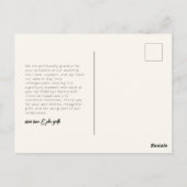 Modern Bedankt Post Kaart (Achterkant)