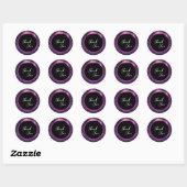 Modern bedankt ronde sticker (Vel)