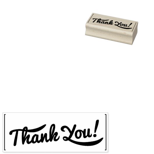 Modern bedankt rubberstempel (Gestempeld)