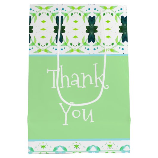 Modern bedankt thema medium cadeauzakje (Achterkant)