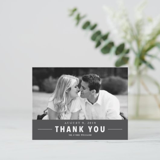 Modern Bedankt voor het Briefkaart Aangepaste brui (Staand voorkant)