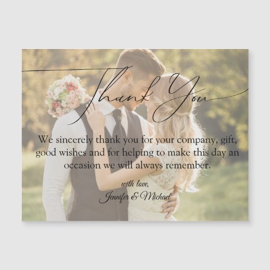 modern bedankt voor het handschrift van de trouwfo (Voorkant)