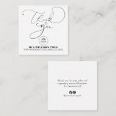 Modern bedankt voor het winkelen kleine branding notitiekaartje (Voorkant / Achterkant)