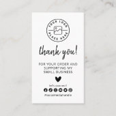 Modern bedankt voor het winkelen kleine branding visitekaartje (Voorkant)