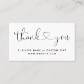Modern bedankt voor het winkelen kleine branding visitekaartje (Voorkant)