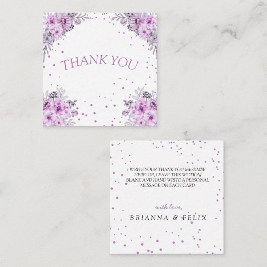 modern bedankt voor je trouwtrouwe rozen bedankt j informatiekaartje (Voorkant / Achterkant)