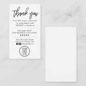 Modern Bedankt voor uw bestelling bij Logo Visitekaartje (Voorkant / Achterkant)