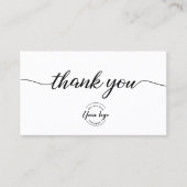 Modern Bedankt voor uw bestelling Logo Aangepaste  Visitekaartje (Voorkant)