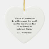 Modern Bedankt Vriend Zwart en Wit Hart Keramisch Ornament (Achterkant)