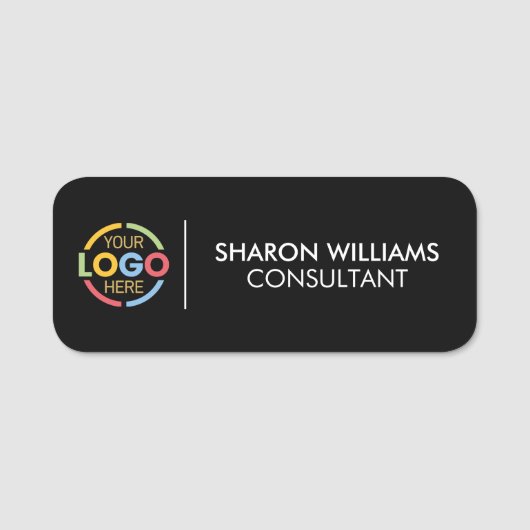 Modern Bedrijf Bedrijf Logo Medewerker Magnetisch Naamplaatje (Voorkant)