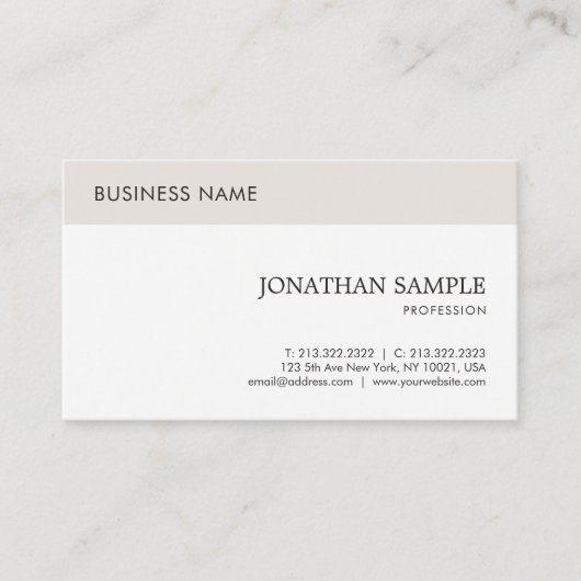 Modern bedrijf: elegant professioneel gestroomlijn visitekaartje (Voorkant)