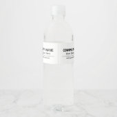 Modern bedrijf Logo Branded Waterflesetiketten Waterfles Etiket (Achterkant)