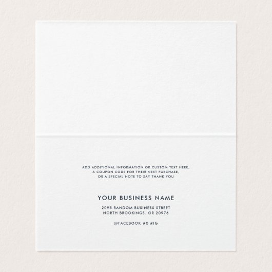 Modern bedrijf Logo Business Dank u kaart (Binnenkant ongevouwen)